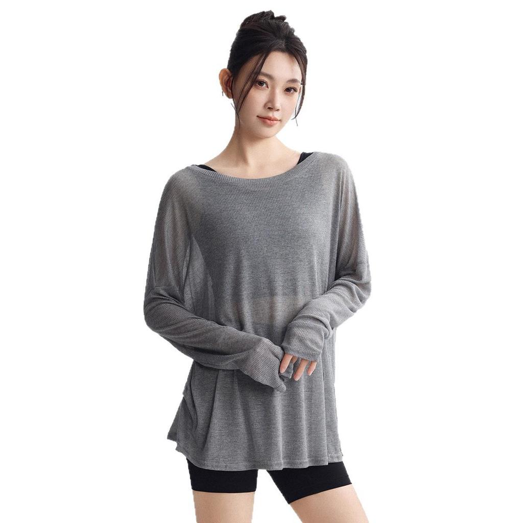 Women's Breathable Loose Long Sleeve Yoga & Running Top Plus Size