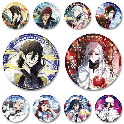 32/44/58mm Cartoon Anime Brooch Pins Osamu Dazai Edogawa Ramps Ryunosuke Akutagawa Badge for Hat Clothes Backpack Gift Jewelry Accessories
