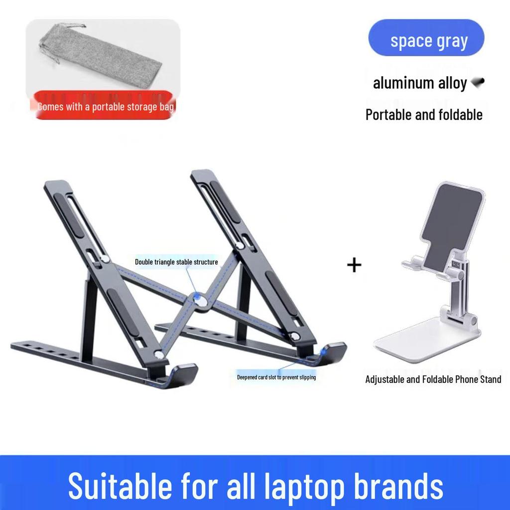 Foldable Aluminum Laptop & Tablet Stand N3 - Portable & Invisible Design