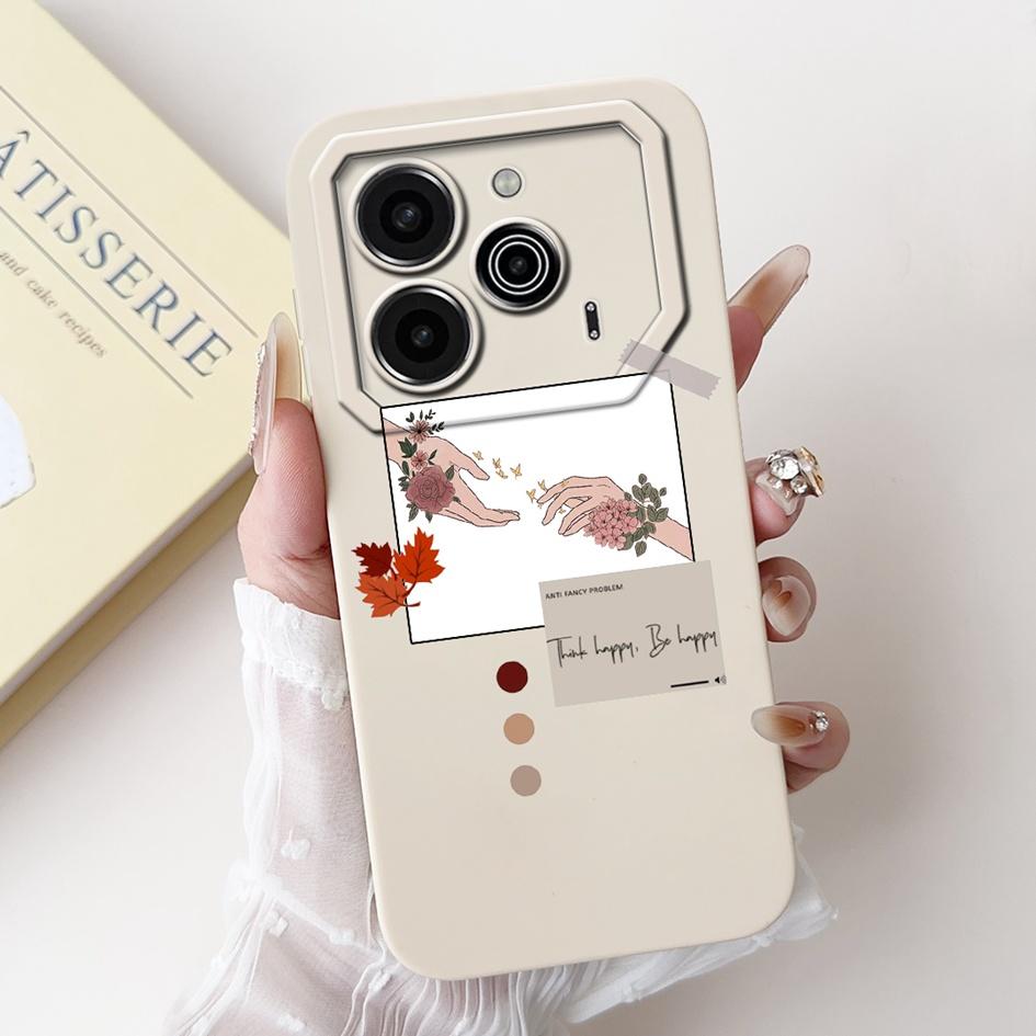6,78" Für Tecno Pova 6 Pro Hülle 2024 Mode Muster Quadratische Linse Schutz Hülle Weich Für Tecno Pova 6 Pova6 Pro 5G Handyhüllen