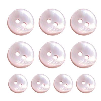 Shell Buttons For Crafts 10pcs Jacket Shell Buttons 2-Hole Design Round River Shell Cardigan Buttons Pearl Shell Sewing Buttons