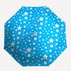 1pc Blue Circle with Stars Pattern Umbrella with Plastic Handle,Suitable for All Seasons Home Travel Outdoor UmbrellaPT311