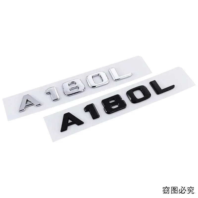 ABS Car Rear Emblem Badge Letters Side Decal Sticker Decoration for Mercedes Benz A180L A200L A220L Exterior Accessories
