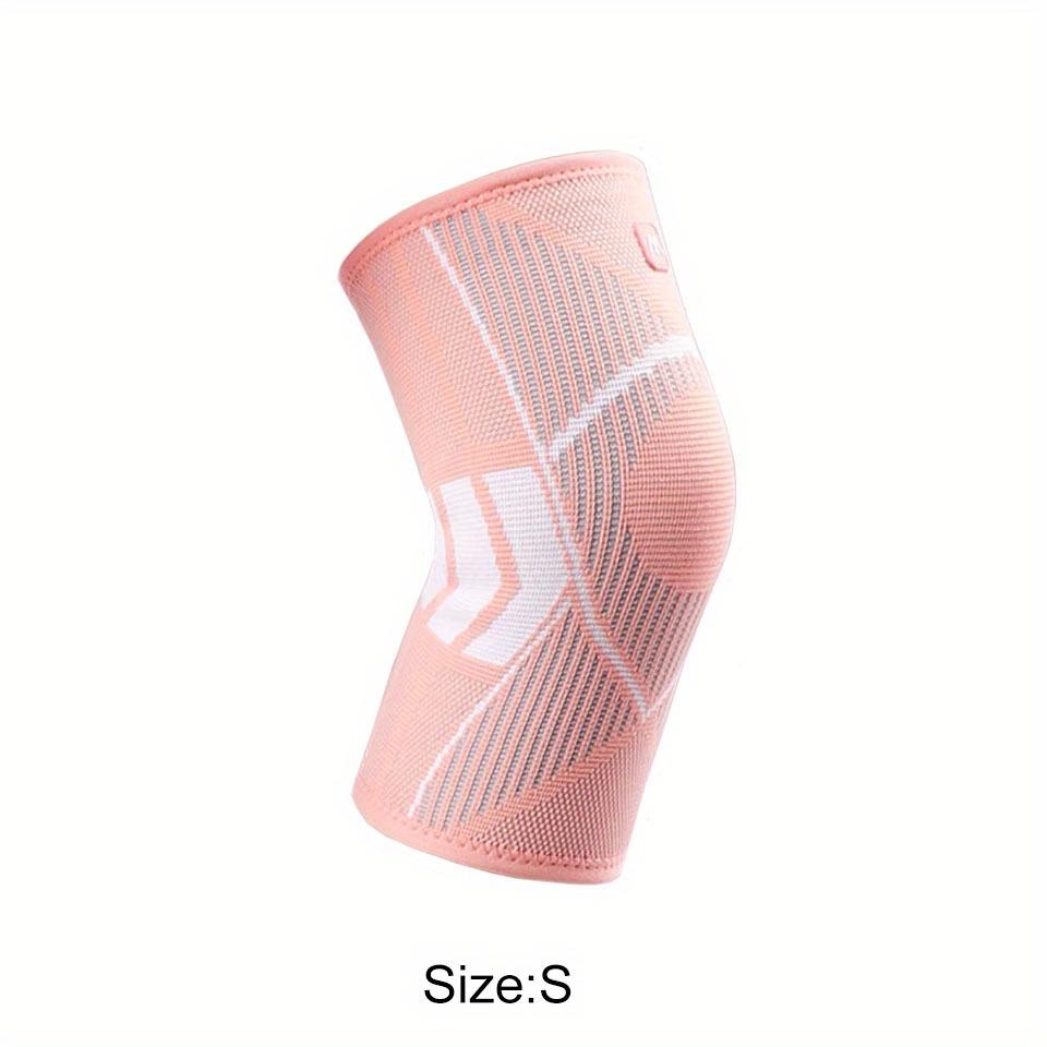 1pair Non-Slip Knee Brace High Elasticity Breathable Knee Supports for Sports Running Basketball Jumping Gym Weightlifting Knee Support S розовый