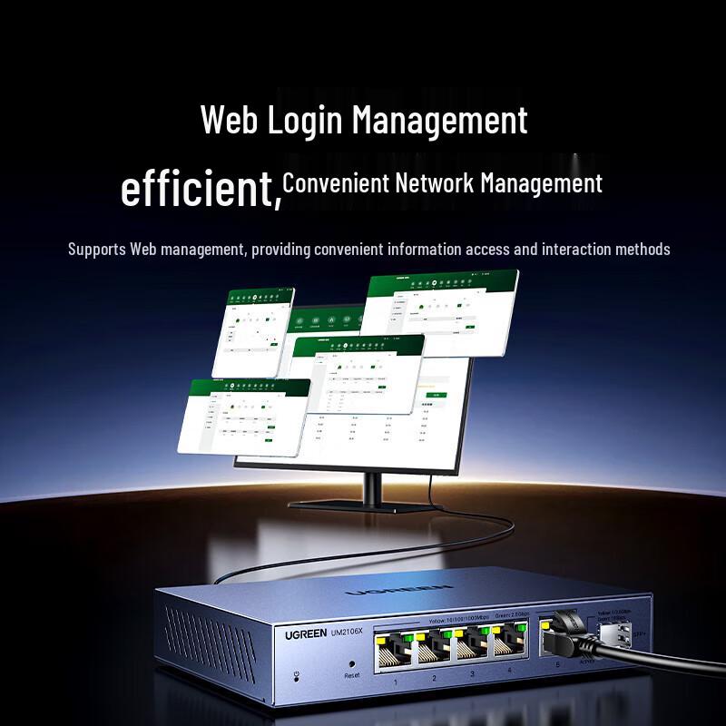 Ugreen 15811 5-Port 2.5G Web Smart Switch with 10G SFP+ Port