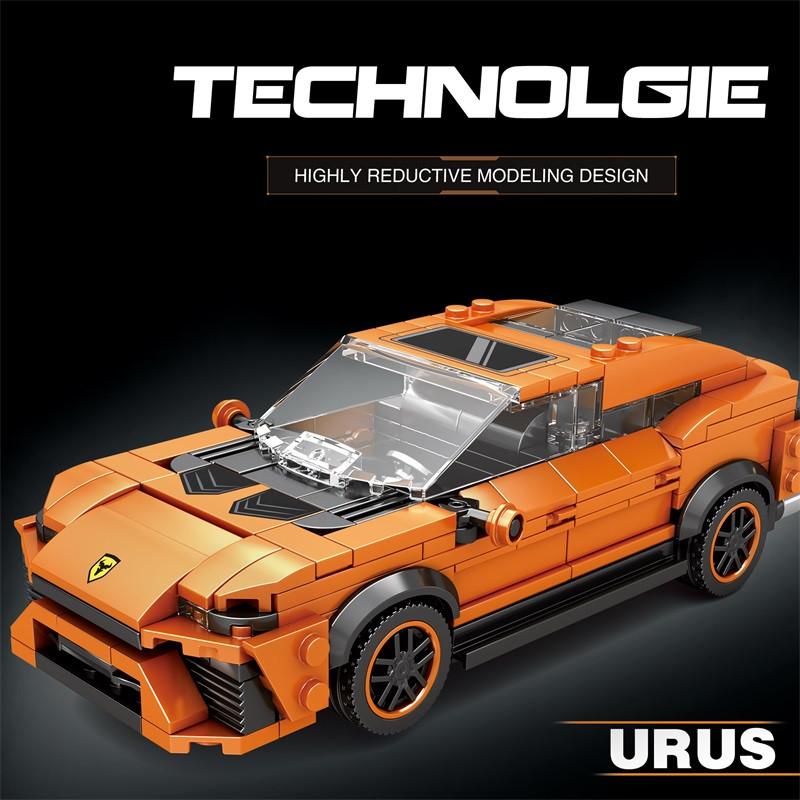 Non-Toxic Creative Champion Technical Sports Car Assembly Building Blocks Moc City Famous Racing Vehicle Ideas Model Bricks Diy Toys Gifts