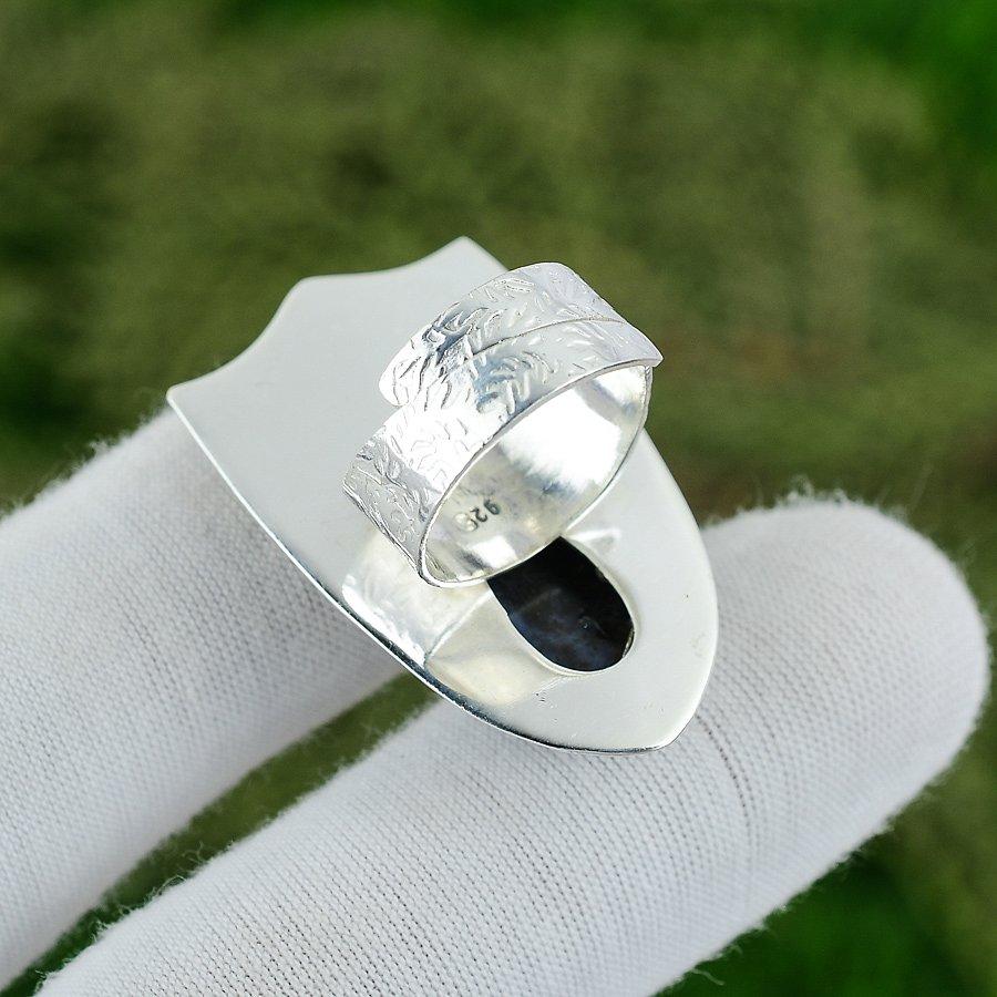 Freundschaftstag Sale 925 Silber Sodalith Edelstein Handgefertigt Statement Bezel Ring