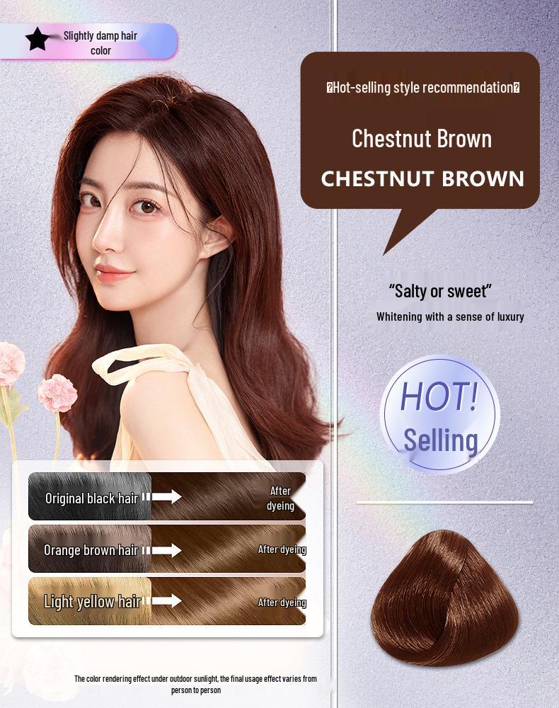 

Mefaisu Растительная пенная краска для волос: Безопасный для кожи головы, мягкий крем для самостоятельного окрашивания волос 230ml коричневый/каштановый