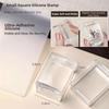 Transparent Nail Art Stamping Plates Square Reusable Manicure Stamping Plates DIY French Silicone Nail Stamper Manicure Tools