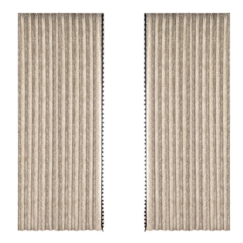 Xiaohongshu Downton Abbey Chenille Jacquard Floral Curtains for Living Room/Bedroom
