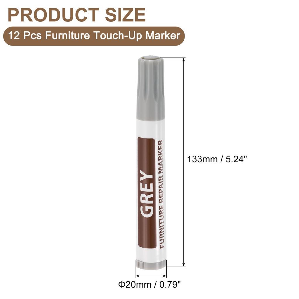 2-12Pcs Furniture Repair Pens Touch Up Filler Sticks Oil Based Paint Markers Wood Floors Scratches Patch Paint Pen and Crayons