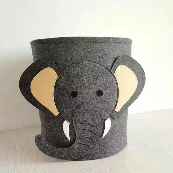 Panda Dinosaur Baby Storage Basket Felt Toy Organizer Laundry Clothes Bucket Cartoon Nursery Hamper for Kids Gift Idea