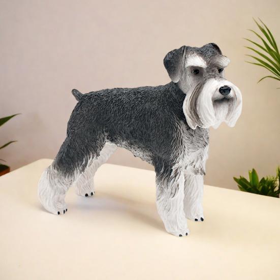 Simulated Dog Model PVC Pug Schnauzer Poodle Labrador Cocker Spaniel Figurine Statue Sculpture Decoration Ornament Educational Animal Toy