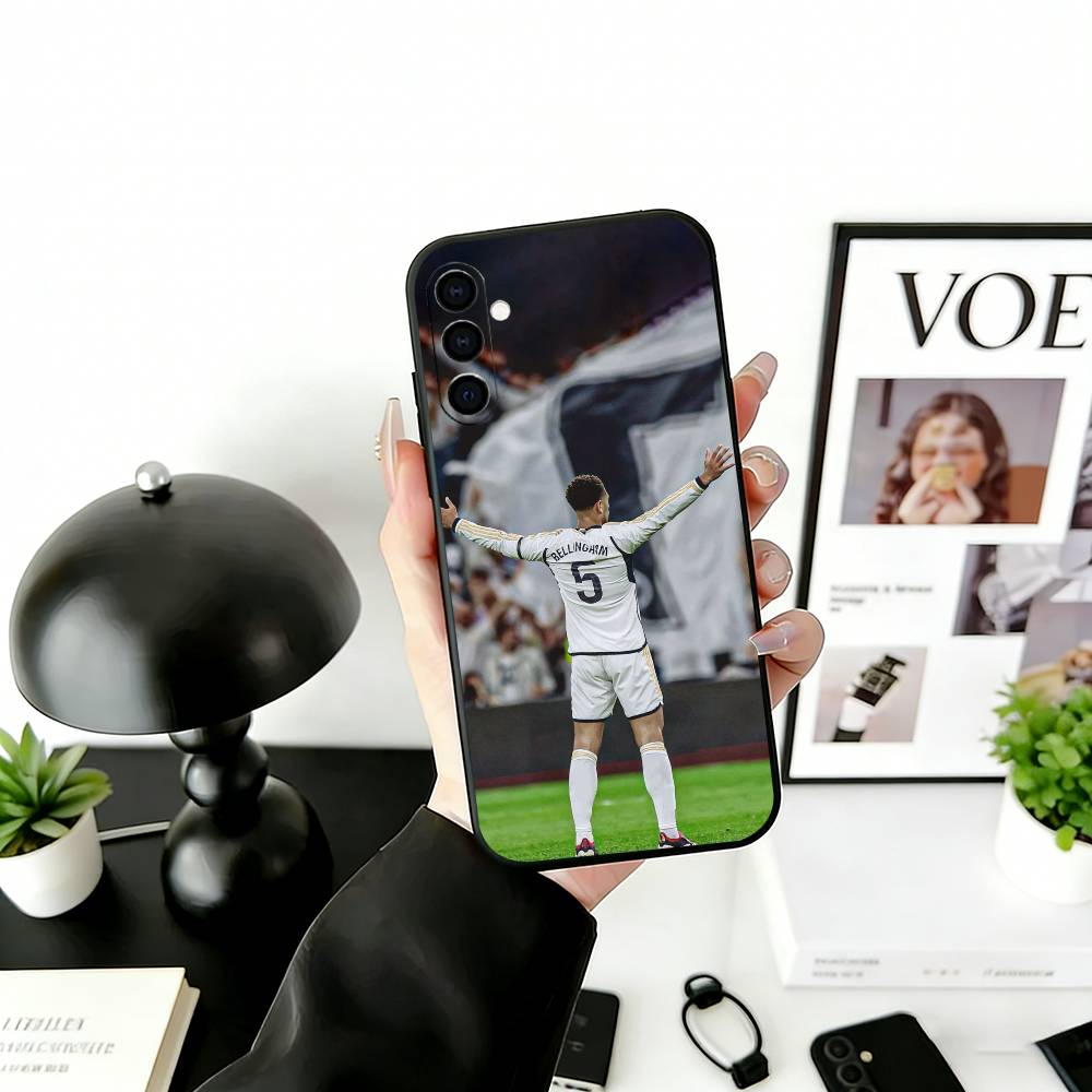 J-Jude Bellingham Phone Case Black Silicone Soft For Samsung Galaxy A73,A72,A71,A70,A53,A52,A51