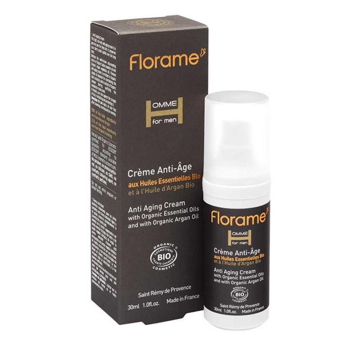 Crème Anti-Âge - FLORAME - Homme - 30ml - Bio - Non Gras