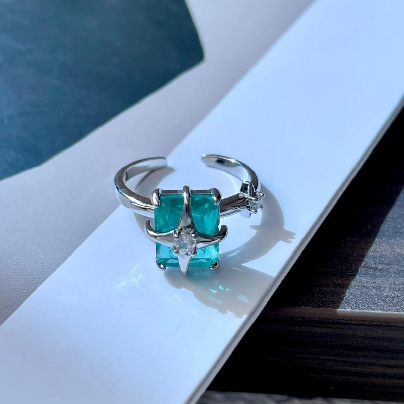 Silver Geometric Lava Open Ring: Versatile, Trendy, Unisex Design