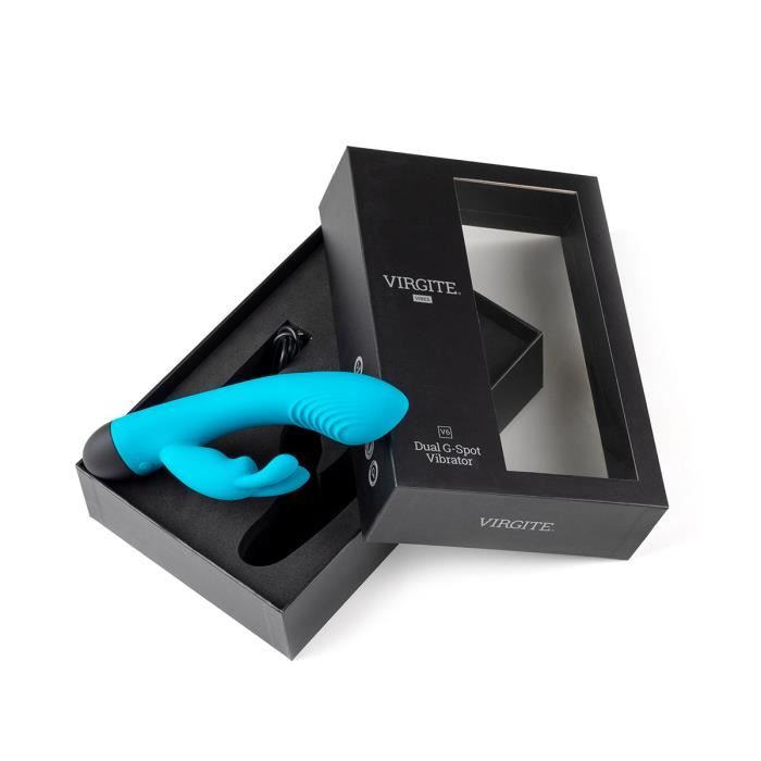 Virgite Dual G-Spot Vibrator V6 - turquoise