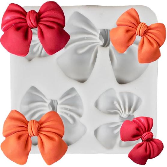 Bows Silicone Molds Bow Fondant Mold For Cake Decorating Cupcake Topper Candy Chocolate Gum Paste Polymer Clay