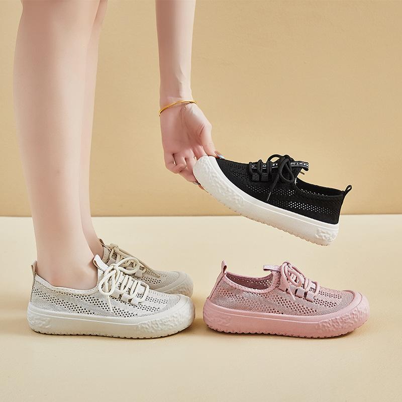 Summer old Beijing cloth shoes women's mesh shoes hollow breathable mesh casual sports shoes thin thick-soled fisherman shoes single shoes
