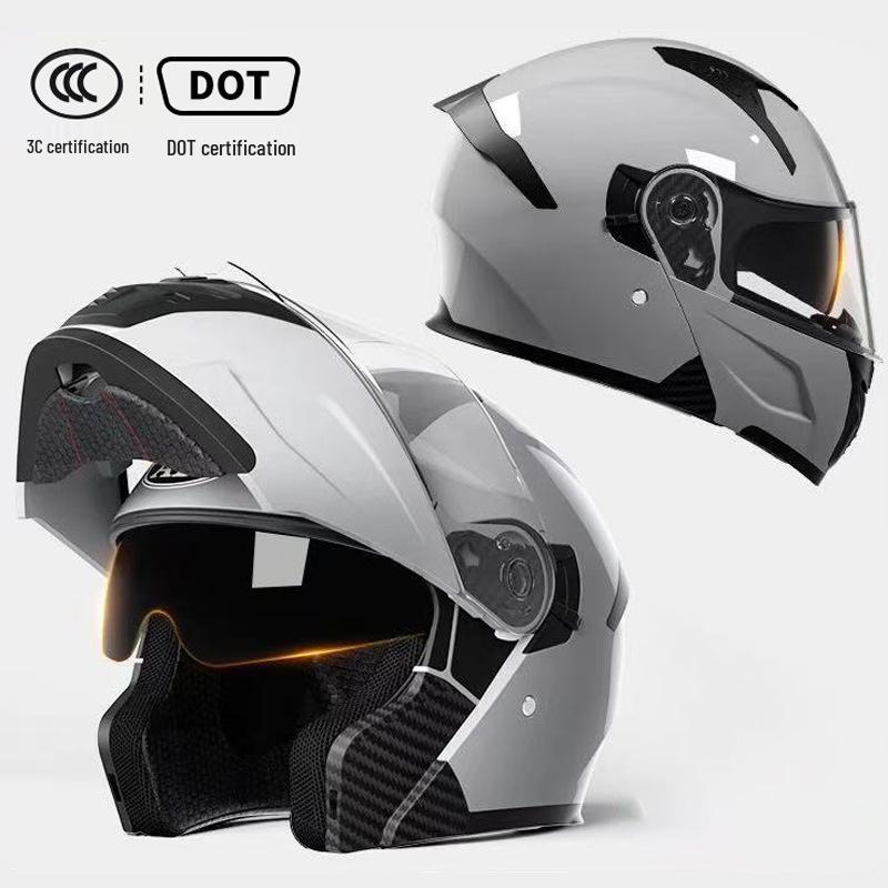 DOT Certified Flip-Up Full Face Motorcycle Helmet for All-Season Safety