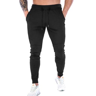 Manatsulife Men's Training Pants, Gym Jogger Pants, Fitness Slim Fit Sweatpants, Long Pants, Solid Color, K02 (M, Black)