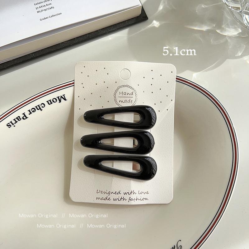 3Pcs/lot Black Geometric Hair Clip BB Hairpins Barrettes Styling Tools Headbands for Women Hairgrips Hair Styling Accessories