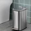 Stainless Steel Rectangular Trash Can 6L Bathroom Waste Bin with Odor Control Seal Lid Slip Resistant Base Home Supply
