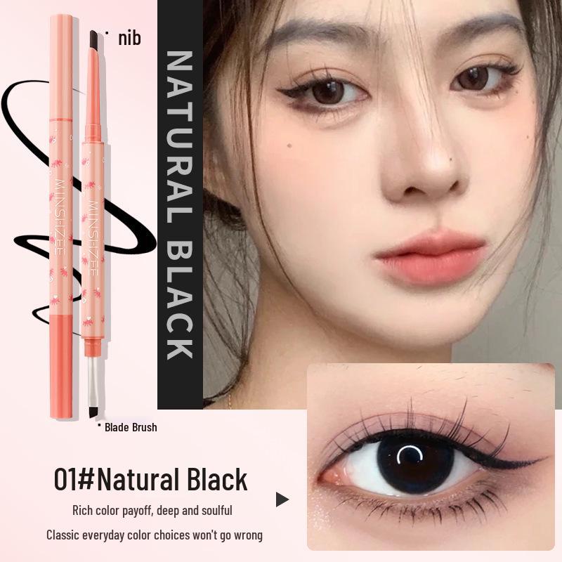 

Mingxi Zhi Blade Brush Dual-Tip Eyeliner: Pigmented, Long-Lasting, Smudge-Proof, Beginner-Friendly, Waterproof, Sweatproof (M3010).