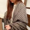 2025 Women's Retro Plaid Faux Cashmere Scarf Shawl - Versatile Autumn/Winter Neck Warmer