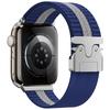 Nylon Watch Band for Apple Watch Ultra 3 2 1 49mm/Series 11 10 46mm/9 8 7 45mm/SE3 SE2 SE 6 5 4 44mm/3 2 1 42mm Stripe Design Parachute Buckle Strap