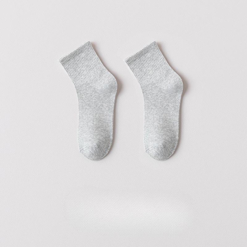 

Мужские весенне-осенние однотонные дезодорирующие носки в рубчик из хлопка 1 pair серый
