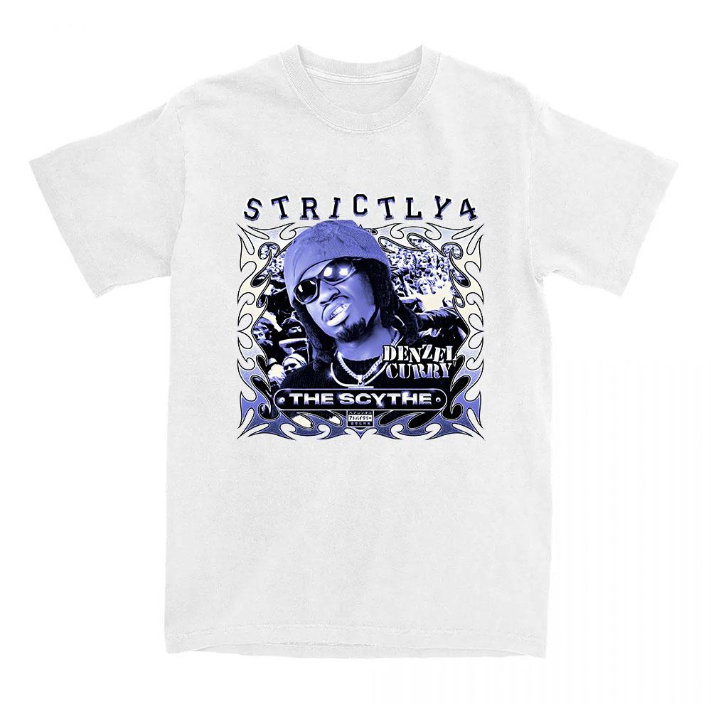 Denzel Curry Strictly 4 The Scythe T-shirt Summer Short Sleeve Cotton Female Tshirts Unisex Streetwear Rapper Design Print Tees