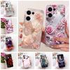 Transparent For Oppo Reno13 Case CPH2689 Cute Cat Fashion Butterfly Funny Painted Casing For Oppo Reno 13 PKM110 Cover