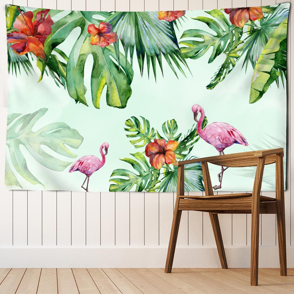 Plante tropicale Păsări Tapiserie suspendată pe perete Psihedelice Animale mistice Hippie Tapiz Boho Home Decor camere pentru copii