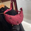 Stylish Dumpling Bag Adjustable Strap Fashi Hobo Sling Pack Trendy Half Mo Bag Outdoor Travel Bag Men & Women