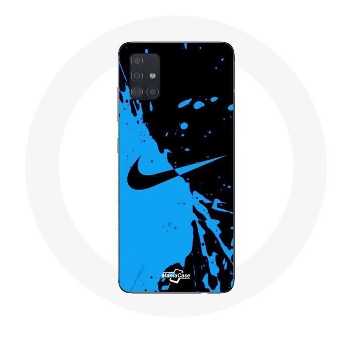 Coque pour Samsung Galaxy A51 5G Nike Logo Bleu et Noir