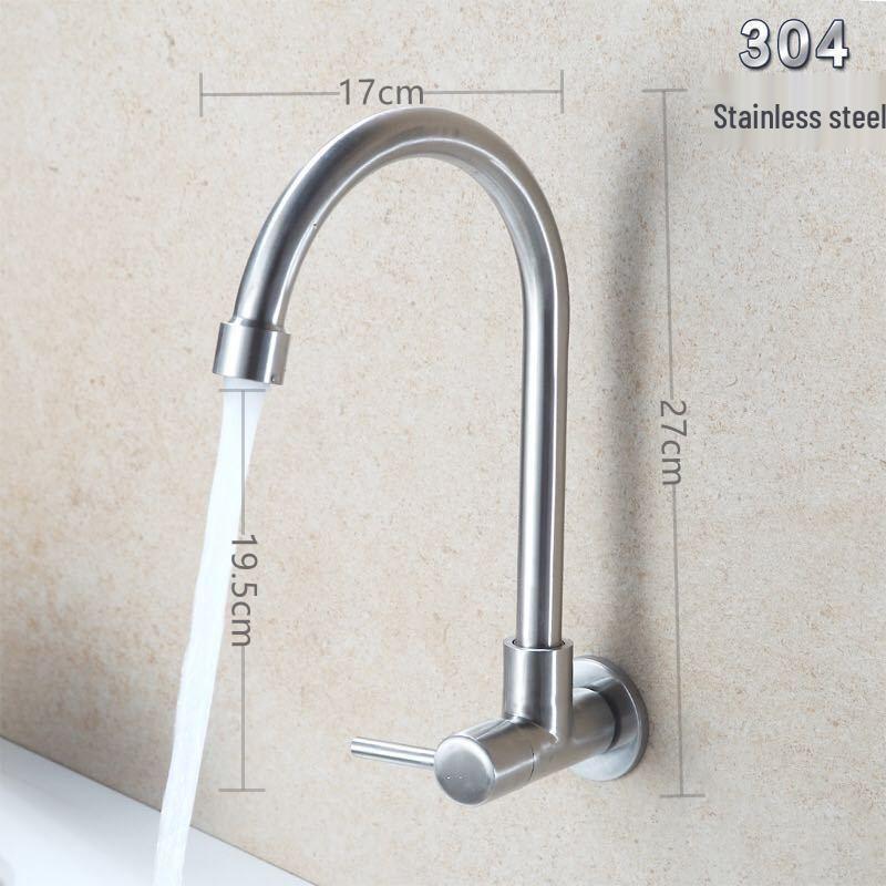 304 Stainless Steel Universal Rotating Faucet for Sink or Basin