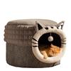 Closed Warm Cat Nest Bed, Four Seasons Universal Pet Shelter, Safe Hiding Sleeping Nest for Kittens & Adult Cats