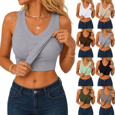 Damen Freizeit Farb-Trägertop Camisole für den Alltag
