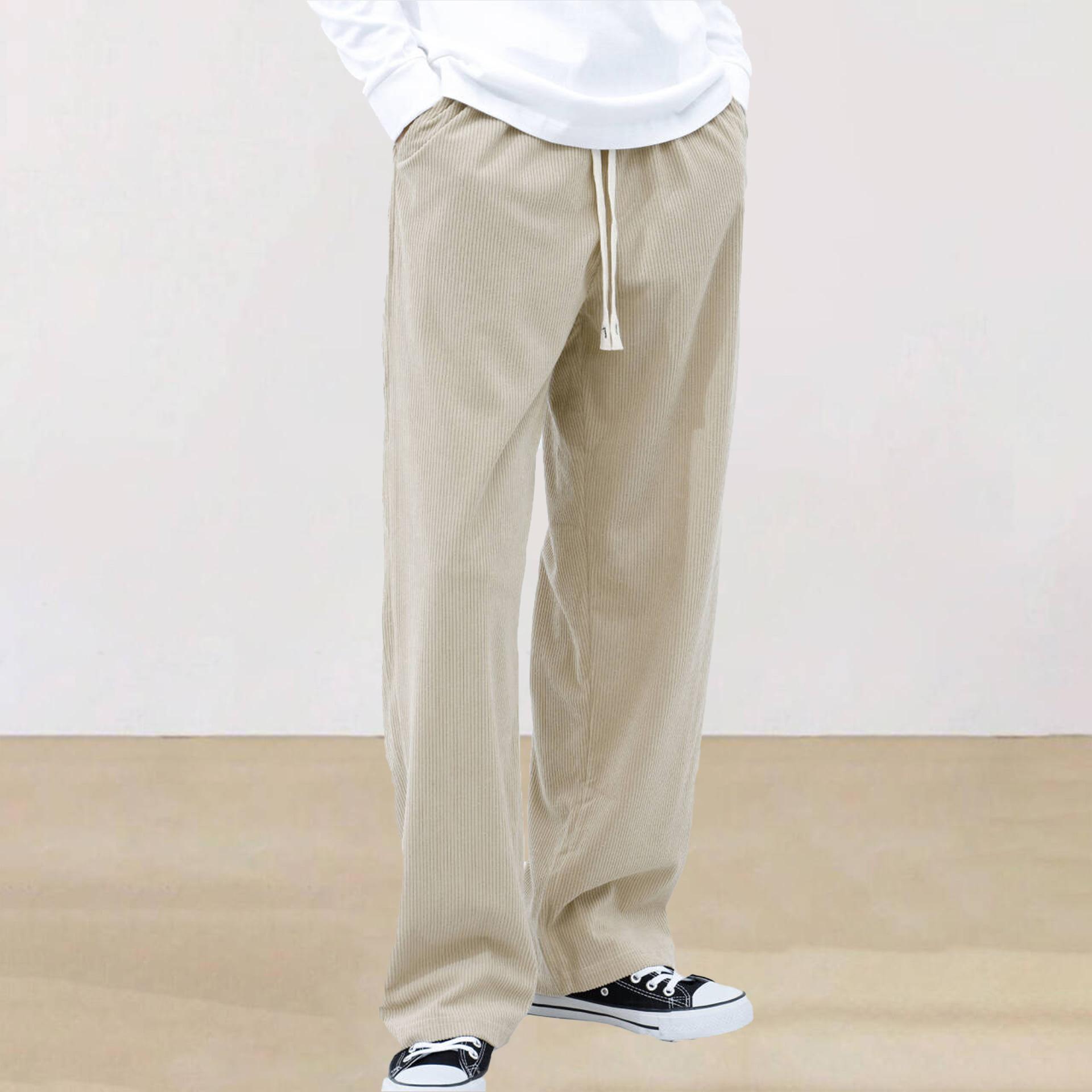 

Осенне-зимние брюки мужские повседневные широкие брюки High Street свободные прямые брюки Darwing Yasheng 3XL бежевый