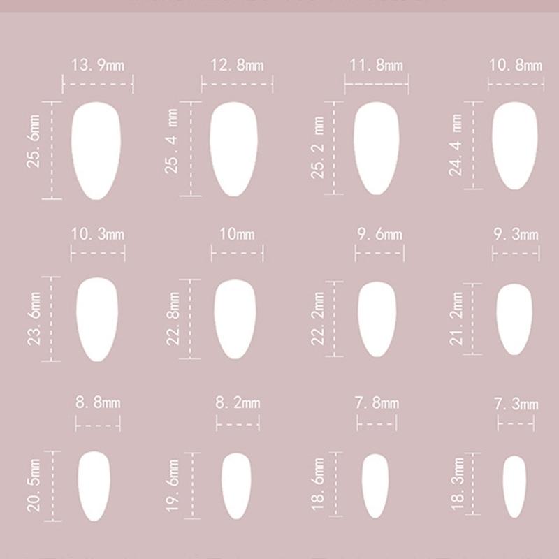 Press On Nail,Fake Nail Stick Glues On Nail False Nail Acrylic Nail Artificial False Nail for DIY Nail Art Designs