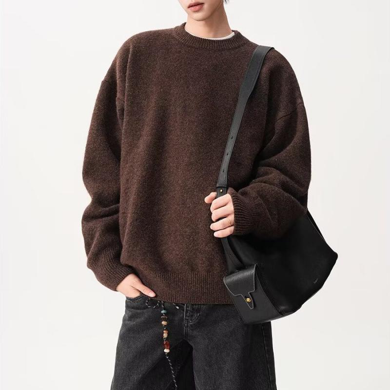 Men's Trendy Slim Fit Crew Neck Sweater - Autumn/Winter 2024 Collection