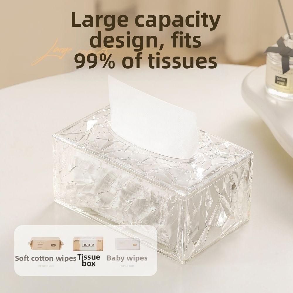 Dust Resistant Wipes Container Large Capacity Desktop Tissue Dispenser Facial Tissue Holder Home