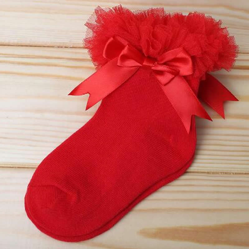Newborn Baby Knee High Stockings Girls Lace Princess Stocking Spring Autumn Period Girls Cotton Baby Princess Lace Tights