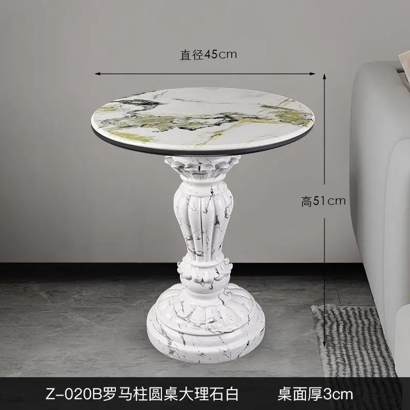 Supercrystalline stone negotiation living room home modern simple side table movable small round table minimalist