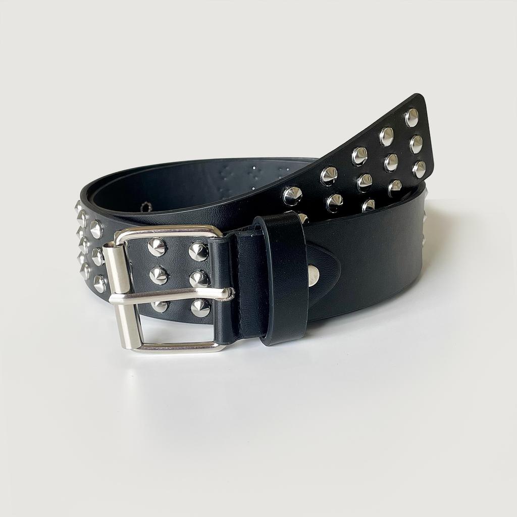 1Pc American Retro Heavy Industry Belt Accessories Women's Waist Decoration Jeans Metal Rivet Belt Wide Version