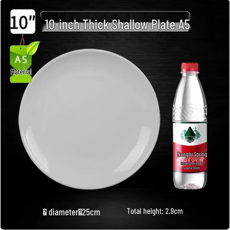 Huibang Melamine 10-Inch Round Buffet Dinner Plates