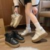 Fleece High-top Snow Boots Women's Winter New Student Ins Korean Version of Thermal Casual Shoes Cotton Shoes K2905