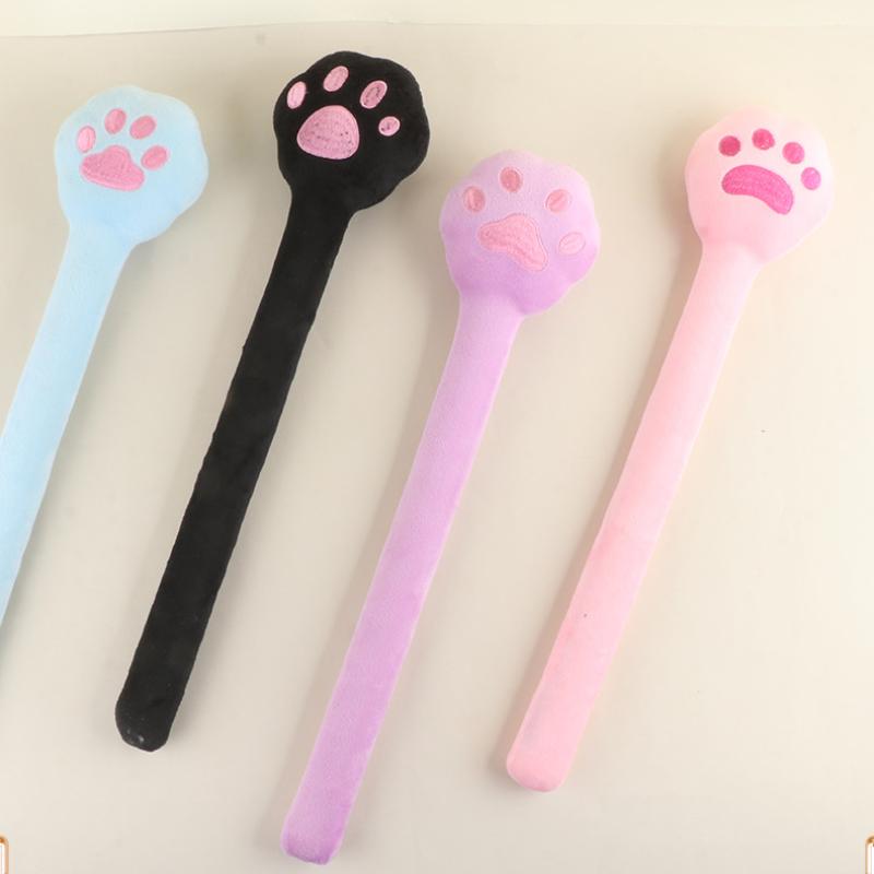 1Pcs Soft Cat Claw Massage Hammer Elastic Long Handle Portable Handheld Massager for Neck Muscle Relaxation Travel Use