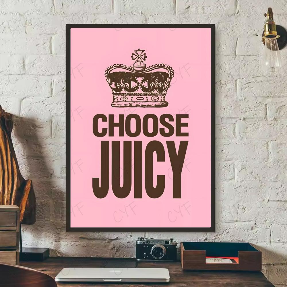 Mode Juicy Couture Poster HD 5D DIY Diamantmalerei Set Diamantstickerei Kreuzstich Heimdekoration Kunstmalerei